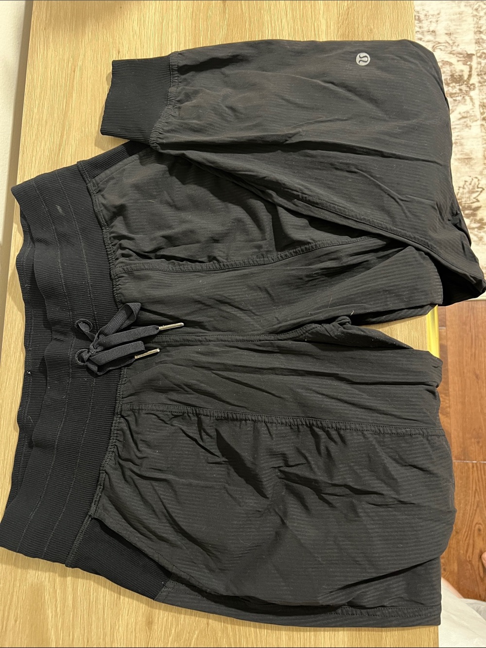 lululemon athletica Women’s Black Athletic Shorts with Drawcord